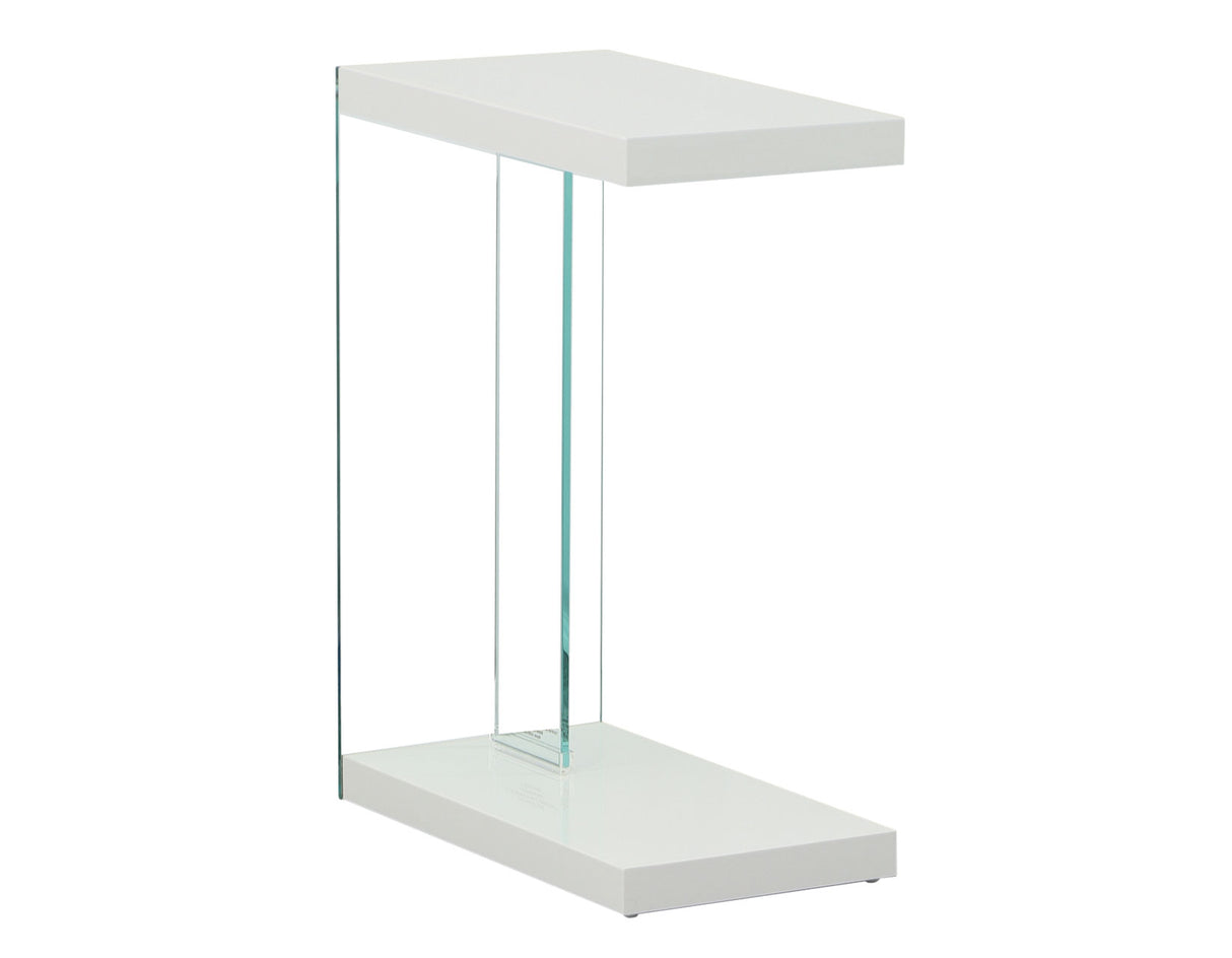 Elaina Chair Side End Table, Glossy White from Steve Silver - Luna Furniture