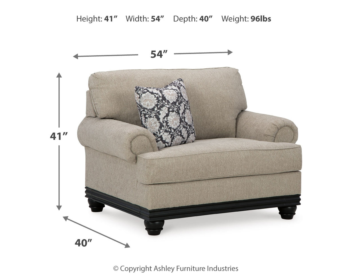 Elbiani Chair and Ottoman in Alloy from Ashley - Luna Furniture