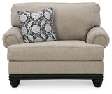 Elbiani Sofa, Loveseat, Chair and Ottoman in Alloy - PKG015047