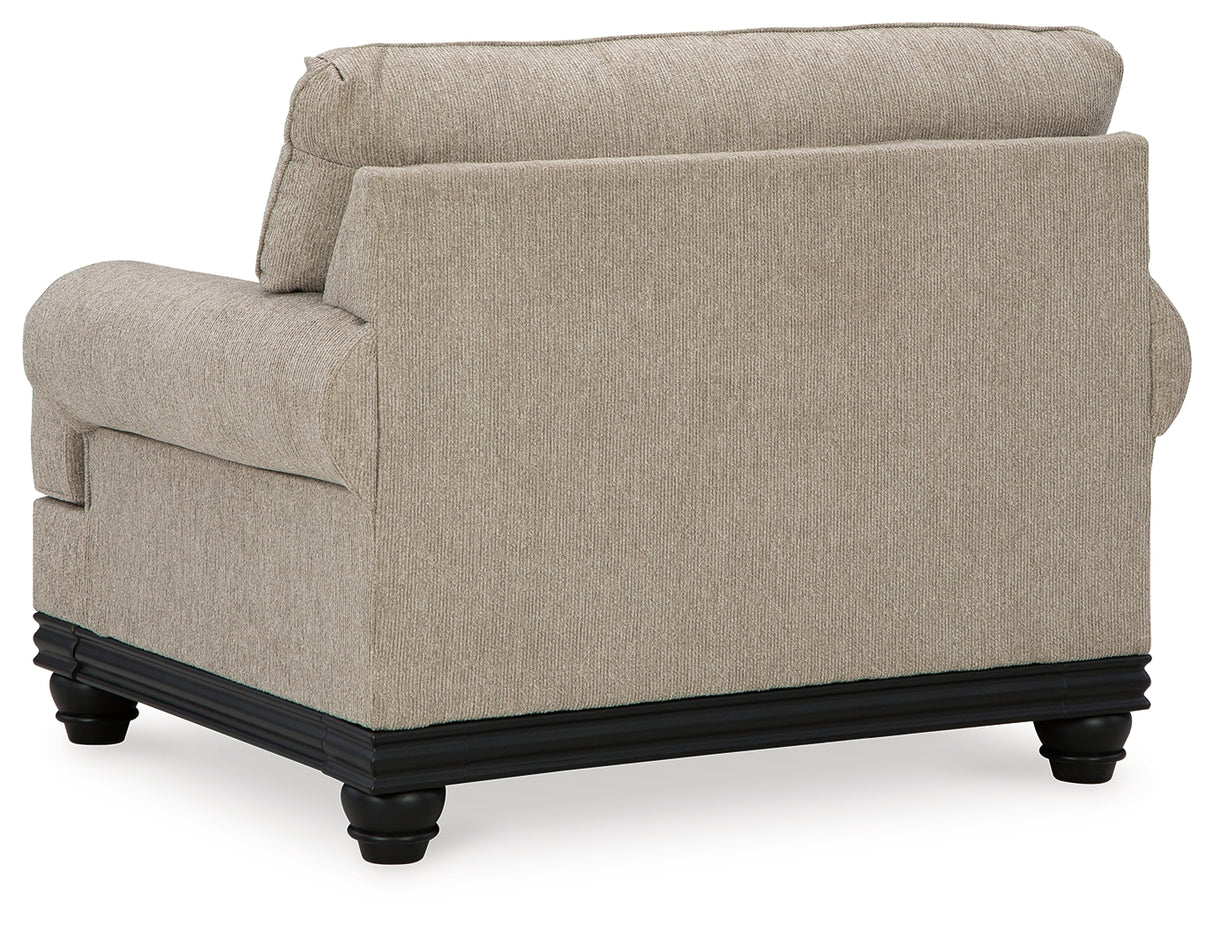 Elbiani Sofa, Loveseat, Chair and Ottoman in Alloy - PKG015047