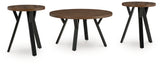 Elbrynn Brown/Black Table (Set of 3) - T153-13