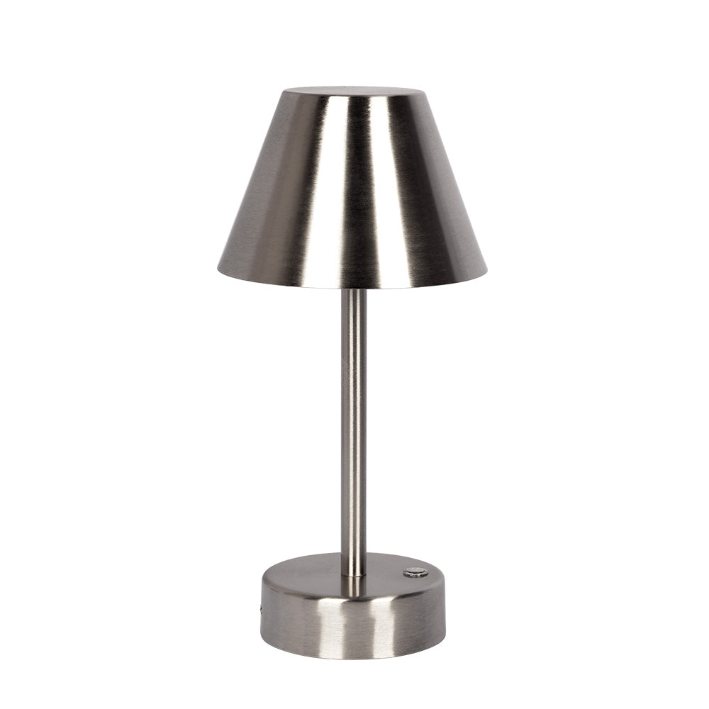 Elegance Rechargeable LED Table Lamp Brushed Nickel LED Touch Switch - TBL03700401