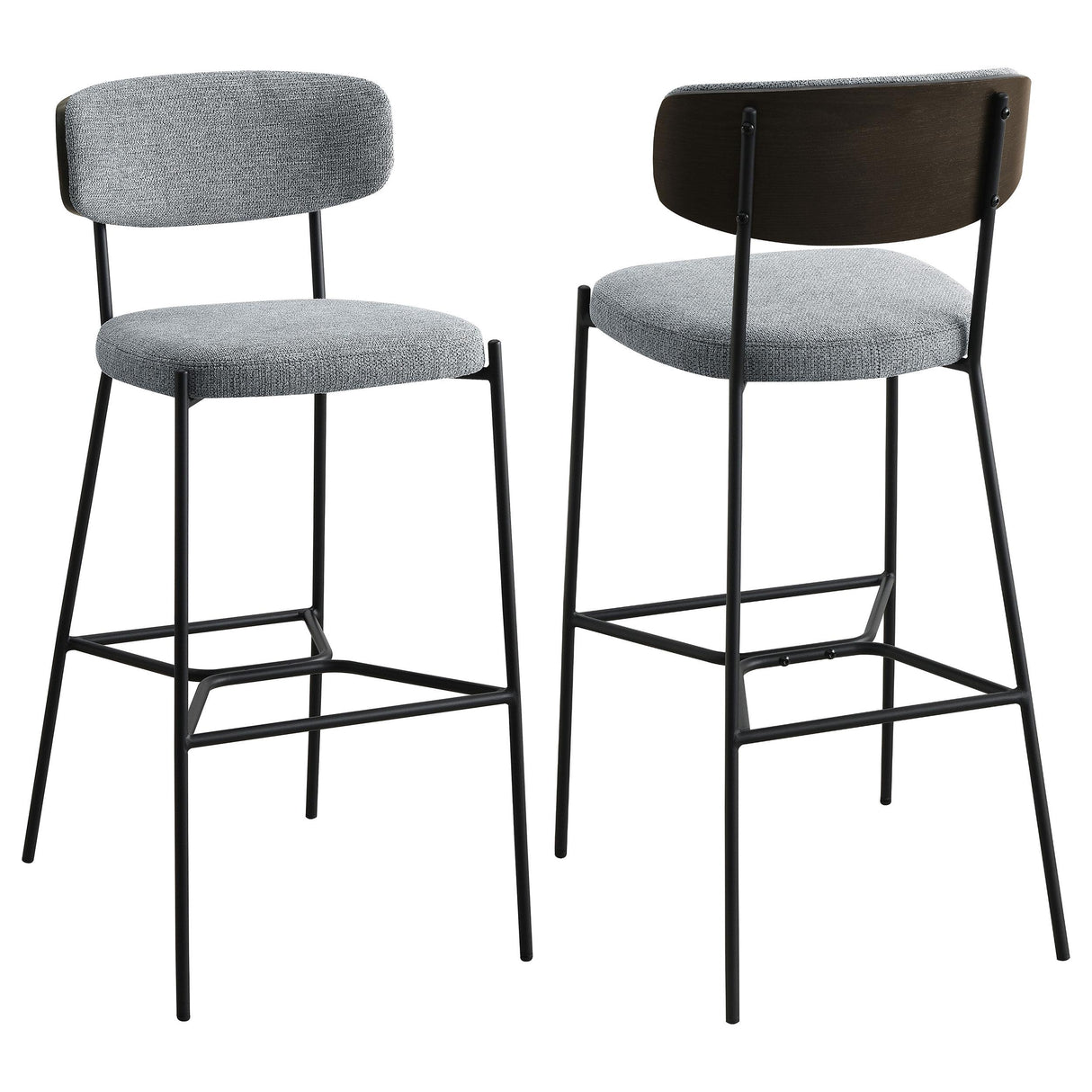 Elison Pub Height Bar Stool Grey (Set of 2) from Coaster - Luna Furniture