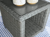 Elite Park Outdoor Coffee Table with 2 End Tables in Gray - PKG013867