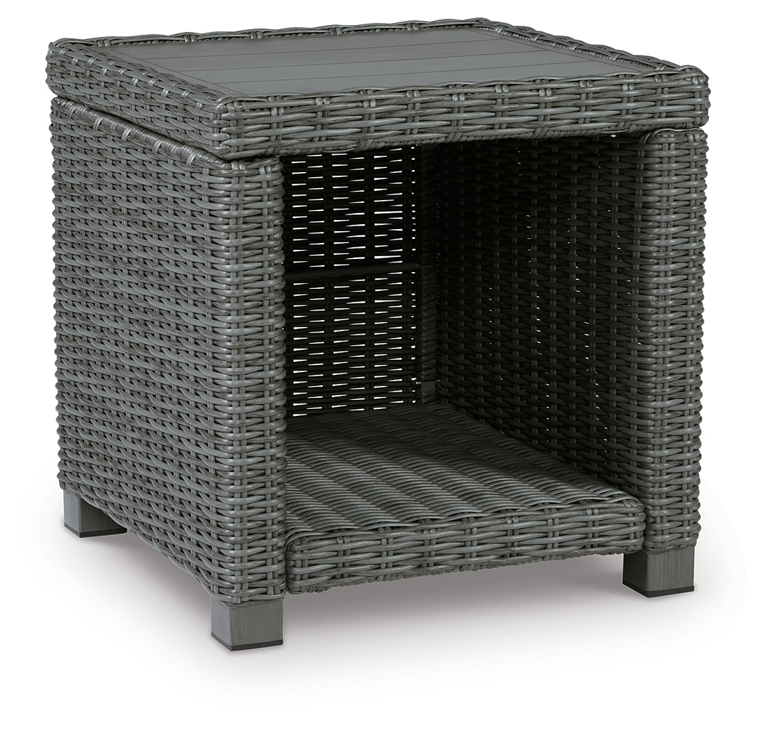 Elite Park Outdoor Coffee Table with 2 End Tables in Gray - PKG013867