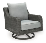 Elite Park Outdoor Sofa and 2 Chairs with Coffee Table in Gray - PKG012925