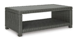 Elite Park Outdoor Sofa and 2 Chairs with Coffee Table in Gray - PKG012925