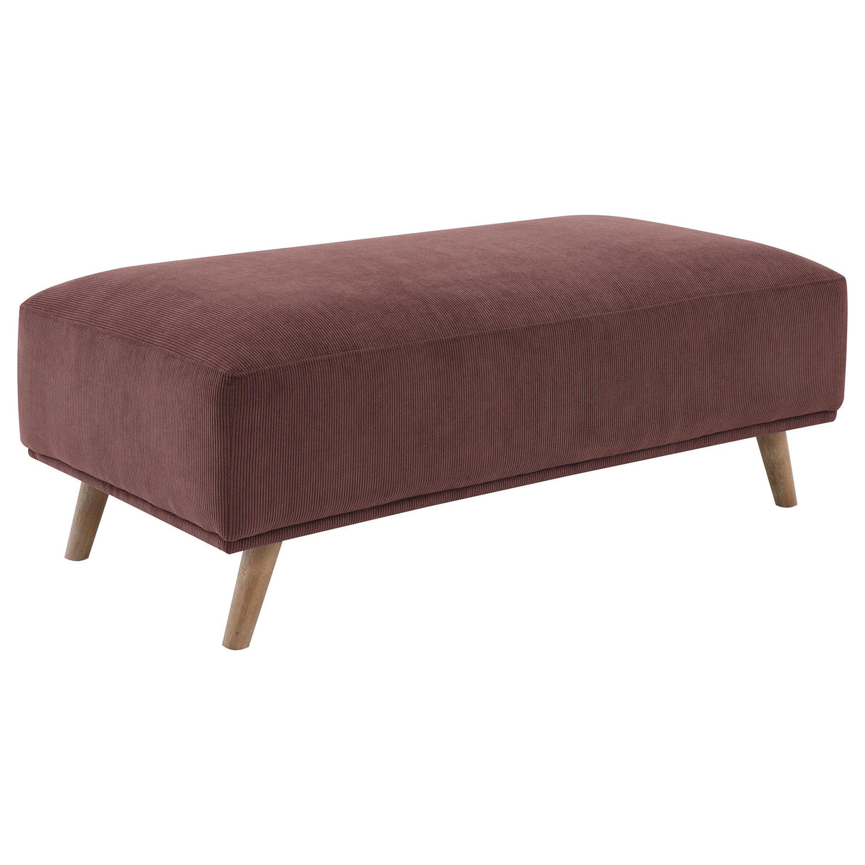 Elizabeth Corduroy Upholstered Ottoman Wine Red from Coaster - Luna Furniture