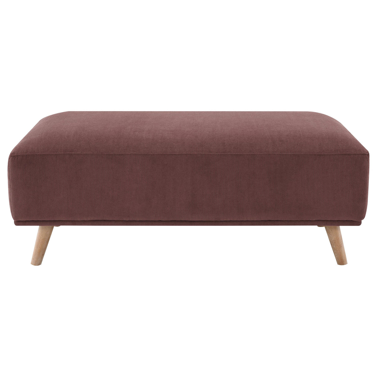 Elizabeth Corduroy Upholstered Ottoman Wine Red from Coaster - Luna Furniture