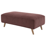 Elizabeth Corduroy Upholstered Ottoman Wine Red from Coaster - Luna Furniture