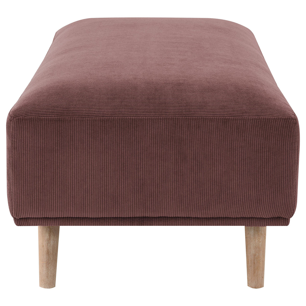 Elizabeth Corduroy Upholstered Ottoman Wine Red from Coaster - Luna Furniture