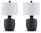 Ellisley 2-Piece Table Lamp Set in Black from Ashley - Luna Furniture