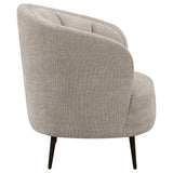 Ellorie Beige Upholstered Channel Back Curved Chair from Coaster - Luna Furniture