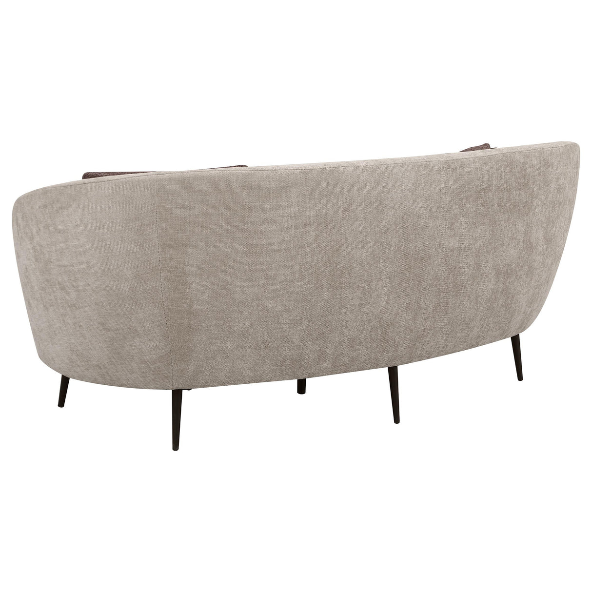 Ellorie Upholstered Channel Back Curved Loveseat Beige from Coaster - Luna Furniture