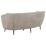 Ellorie Upholstered Channel Back Curved Loveseat Beige from Coaster - Luna Furniture