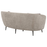 Ellorie Upholstered Channel Back Curved Loveseat Beige from Coaster - Luna Furniture