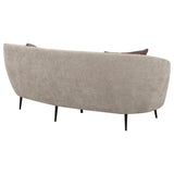 Ellorie Upholstered Channel Back Curved Sofa Beige from Coaster - Luna Furniture