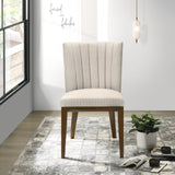 Elmwood Beige Fabric Dining Chair (Set Of 2) - DCH00402801