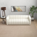 Elrosa Channel Tufted Beige Boucle Sofa - SOF00301111