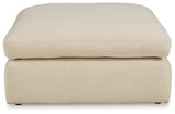 Elyza 2-Piece Sectional with Ottoman in Linen - PKG012963