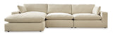 Elyza 3-Piece Sectional with Ottoman in Linen - PKG012965