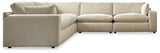 Elyza 5-Piece Sectional with Ottoman in Linen - PKG012967