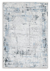 Emertonly Blue/White/Gray Large Rug - R406981