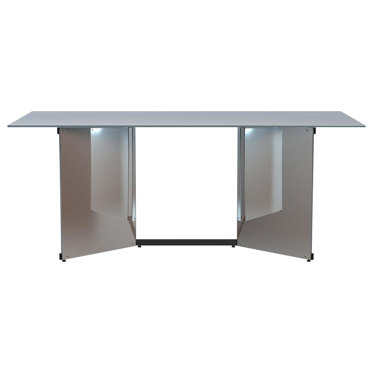 Emery 76-inch Rectangular Mirrored Dining Table Silver from Coaster - Luna Furniture