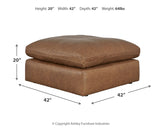 Emilia 4-Piece Sectional with Ottoman in Caramel - PKG015081