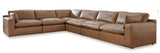 Emilia 6-Piece Sectional with Ottoman in Caramel - PKG015083