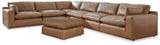 Emilia 6-Piece Sectional with Ottoman in Caramel - PKG015083