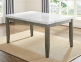 Emily White Marble Top Dining Table from Steve Silver - Luna Furniture