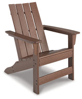 Emmeline 2 Adirondack Chairs with Connector Table in Brown - PKG012923