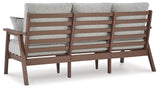 Emmeline Outdoor Sofa with Coffee Table in Brown/Beige - PKG013846