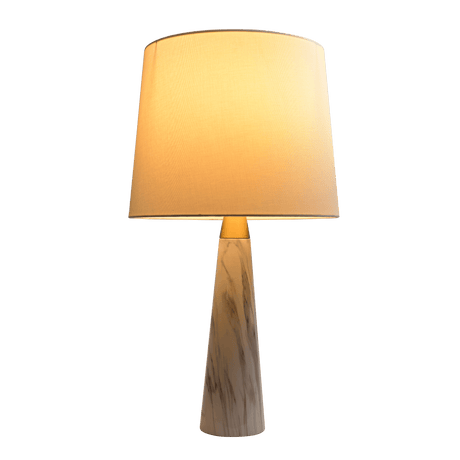 Enclave Hydro Black Table Lamp with On/Off Switch Faux Marble Base Fabric Shade - TBL03700501