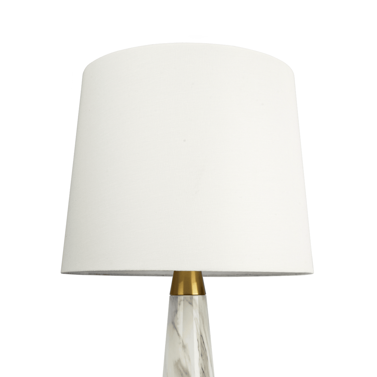 Enclave Hydro Black Table Lamp with On/Off Switch Faux Marble Base Fabric Shade - TBL03700501