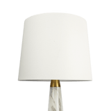 Enclave Hydro Black Table Lamp with On/Off Switch Faux Marble Base Fabric Shade - TBL03700501