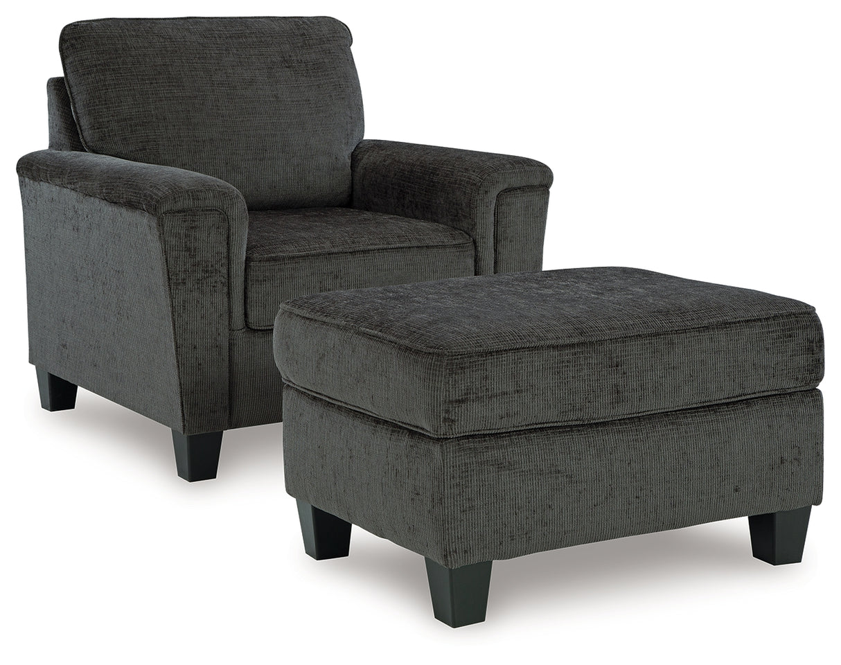 Erinslane Chair and Ottoman in Dusk from Ashley - Luna Furniture