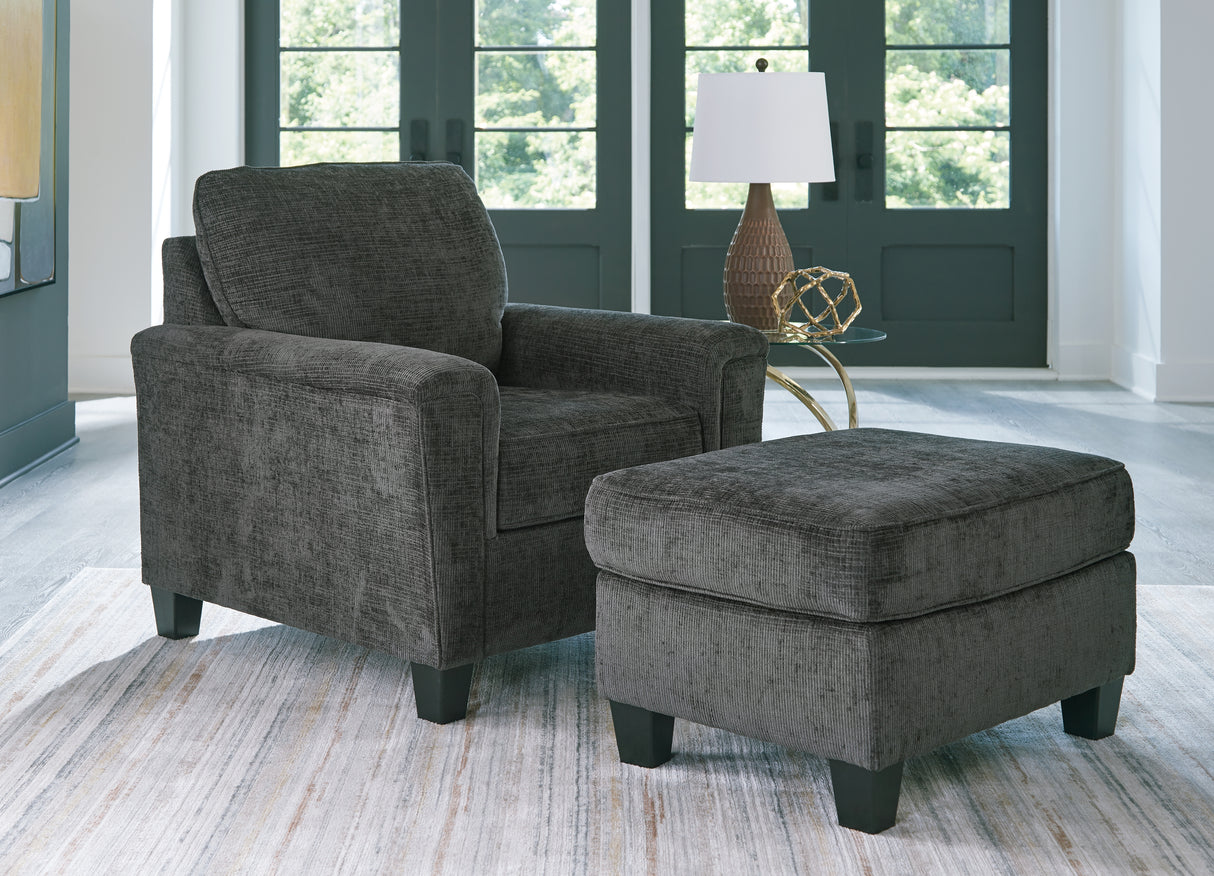 Erinslane Chair and Ottoman in Dusk from Ashley - Luna Furniture