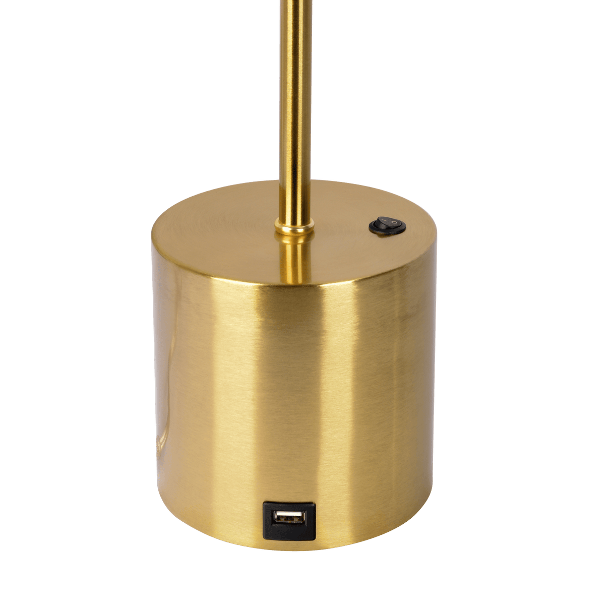 Ethereal Modern Small Brass Metal Table Lamp, Desk Lamp Fixture with White Glass Globe Shade - TBL03700601