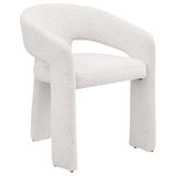 Eudora Boucle Upholstered Dining Side Chair Cream from Coaster - Luna Furniture