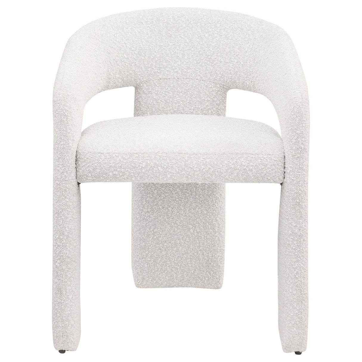 Eudora Boucle Upholstered Dining Side Chair Cream from Coaster - Luna Furniture