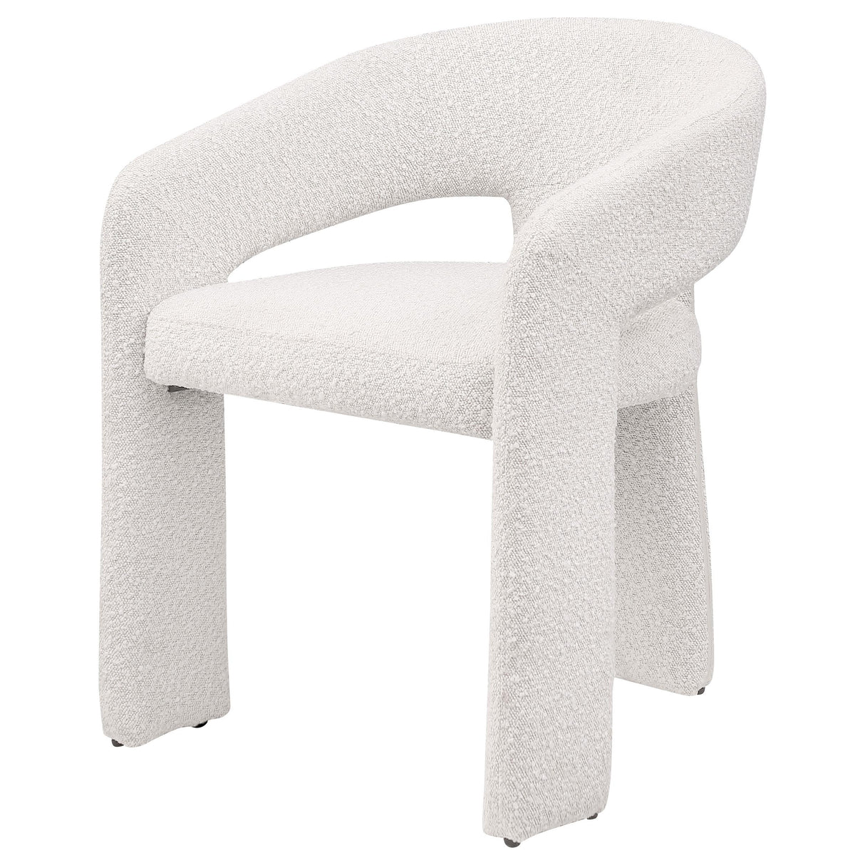 Eudora Boucle Upholstered Dining Side Chair Cream from Coaster - Luna Furniture