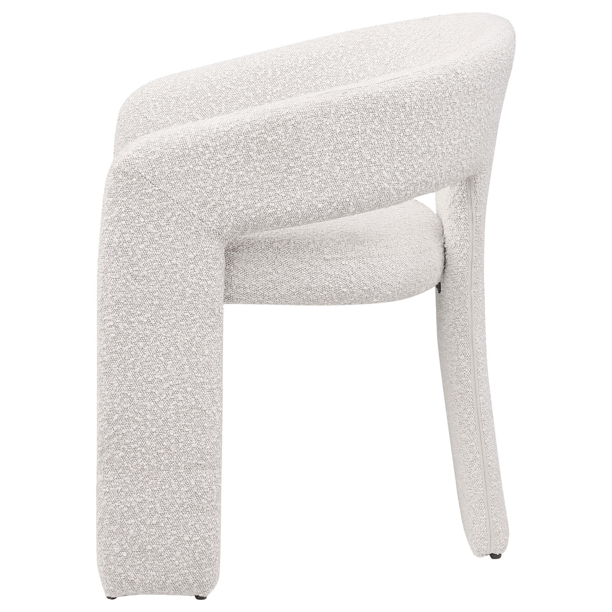 Eudora Boucle Upholstered Dining Side Chair Cream from Coaster - Luna Furniture