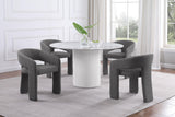 Eudora Boucle Upholstered Dining Side Chair Grey from Coaster - Luna Furniture