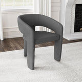 Eudora Boucle Upholstered Dining Side Chair Grey from Coaster - Luna Furniture