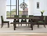 Evan 6-Piece 78-96-inch Table Set with Green Velvet Chairs from Steve Silver - Luna Furniture