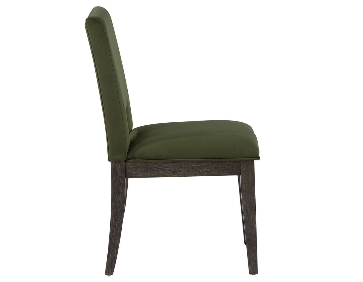 Evan 6-Piece 78-96-inch Table Set with Green Velvet Chairs from Steve Silver - Luna Furniture