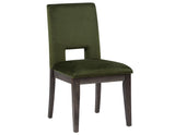 Evan 6-Piece 78-96-inch Table Set with Green Velvet Chairs from Steve Silver - Luna Furniture