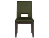 Evan 6-Piece 78-96-inch Table Set with Green Velvet Chairs from Steve Silver - Luna Furniture